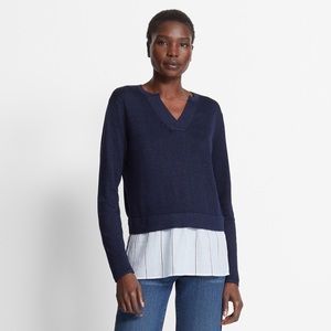 Club Monaco Navy Layered Sweater